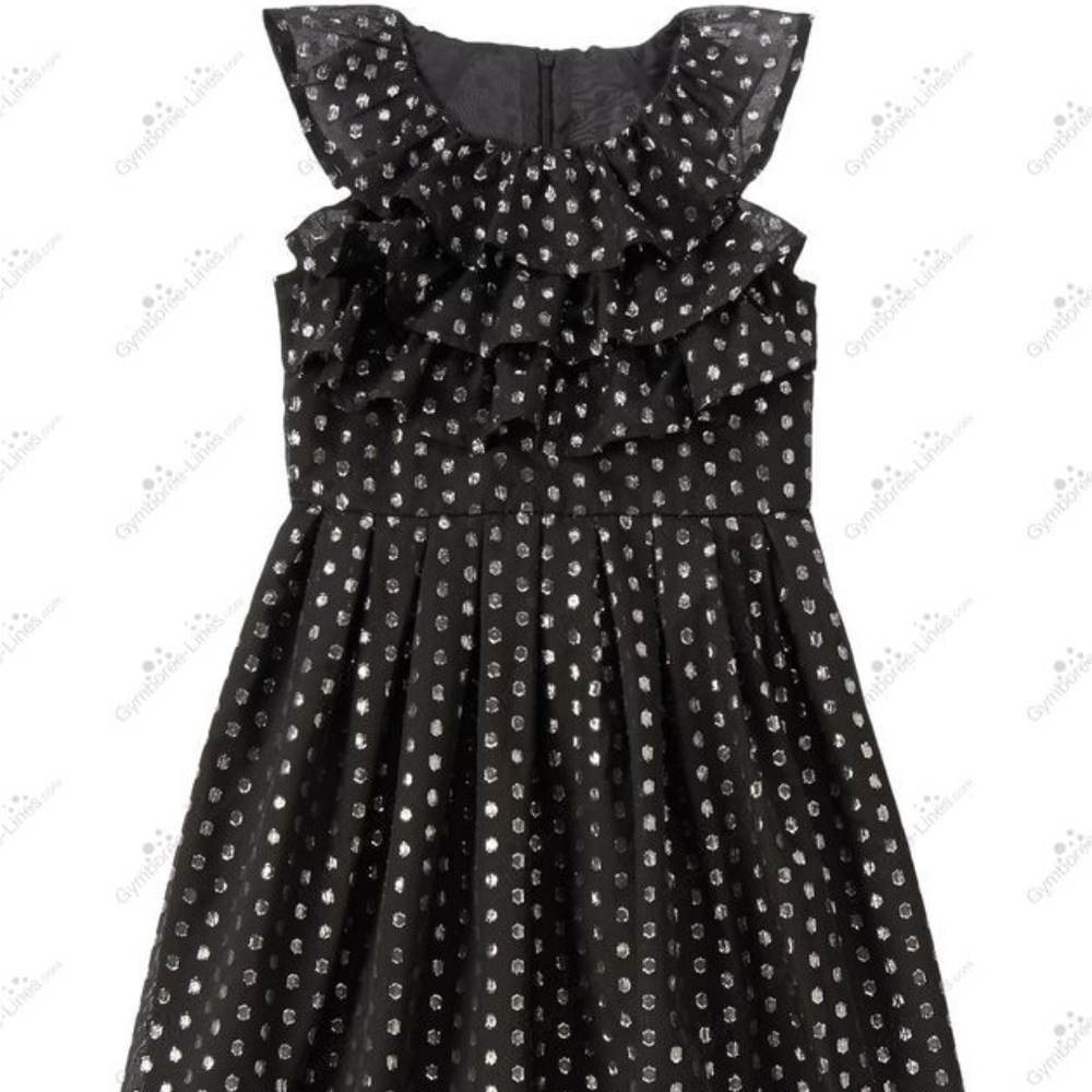 Gymboree Girls Silver Dots Dress  Sz 4 New